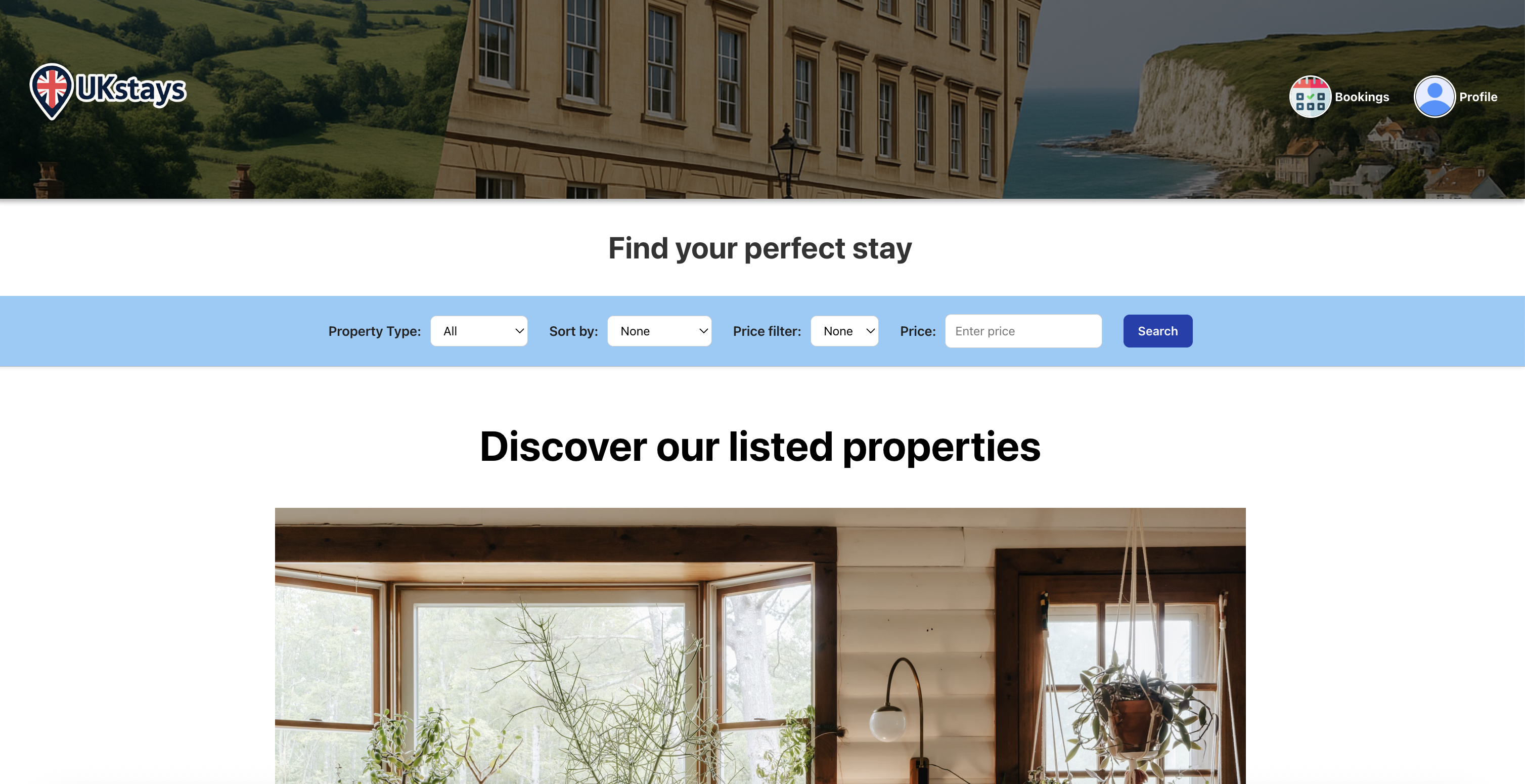 AirbNC Property Booking Platform (UK Stays)