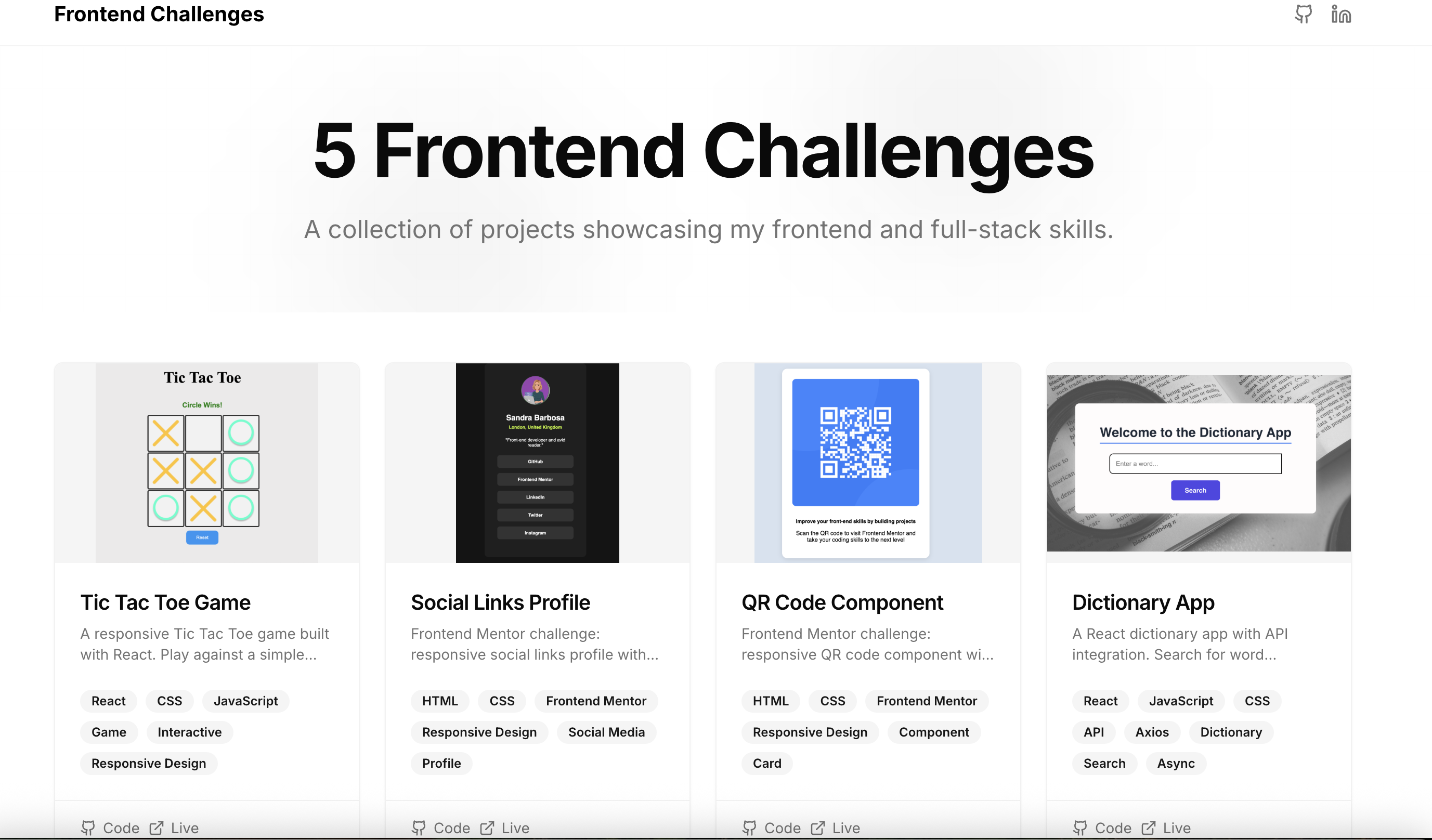 Frontend Challenges Showcase